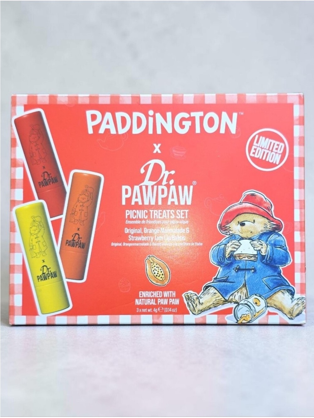 PADDINGTON x Dr. PAWPAW Limited Edition Lip Balm Set - NIB